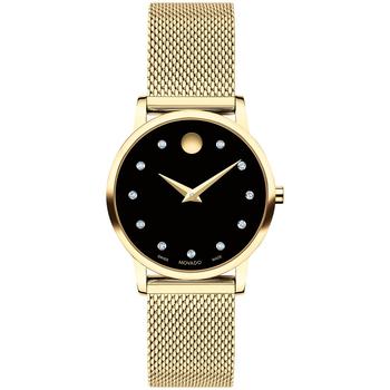 Movado | Women's Museum Classic Swiss Quartz Yellow Physical Vapor Deposition Bracelet Watch 28mm商品图片,