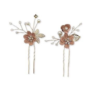 商品INC International | Gold-Tone 2-Pc. Set Pink Flower Imitation Pearl Pins,商家Macy's,价格¥80图片