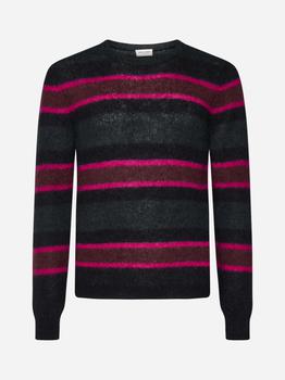 Yves Saint Laurent | Striped mohair-blend sweater商品图片,