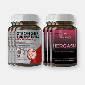 商品Totally Products | Biotin 10,000mcg and Hergasm Combo Pack,商家Verishop,价格¥436图片