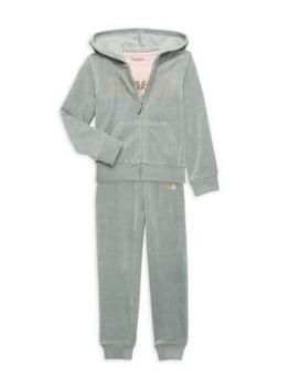 Juicy Couture | Little Girl’s 3-Piece Velour Tracksuit & Tee Set商品图片,4.8折