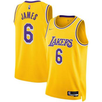 lakers评价, NIKE | Men's LeBron James Gold-Tone Los Angeles Lakers 2021/22 Diamond Swingman Jersey - Icon Edition商品图片 7.9折