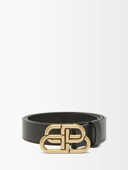 巴黎世家腰带代购, Balenciaga | BB-logo leather belt商品图片 