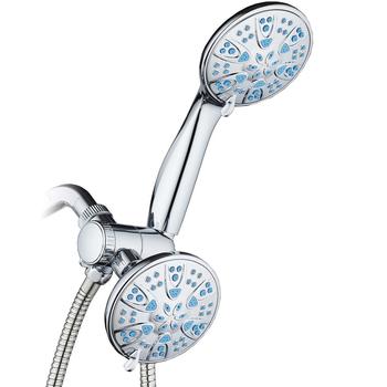 商品Antimicrobial 30-setting Shower Combo, Aqua Blue Jets图片