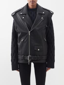 推荐Sleeveless leather biker jacket商品