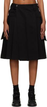 Simone Rocha | Black Pleated Midi Skirt商品图片,