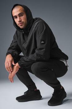 Alo Vantage Nylon Ripstop Track Jacket - Black - Jackets - Free