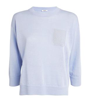 推荐Linen-Cotton Embellished Sweater商品