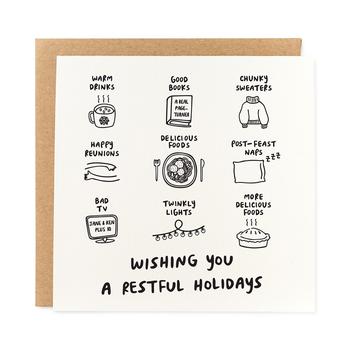 商品Kwohtations | Wishing You a Restful Holidays Greeting Card,商家Macy's,价格¥22图片