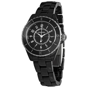 [二手商品] Chanel | Pre-owned Chanel J12 Black Lacquered Dial Ladies Watch H5695商品图片,7折