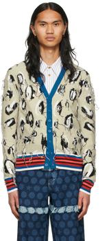 Charles Jeffrey Loverboy, Charles Jeffrey Loverboy | Beige Guddle Animal Cardigan商品图片 3折