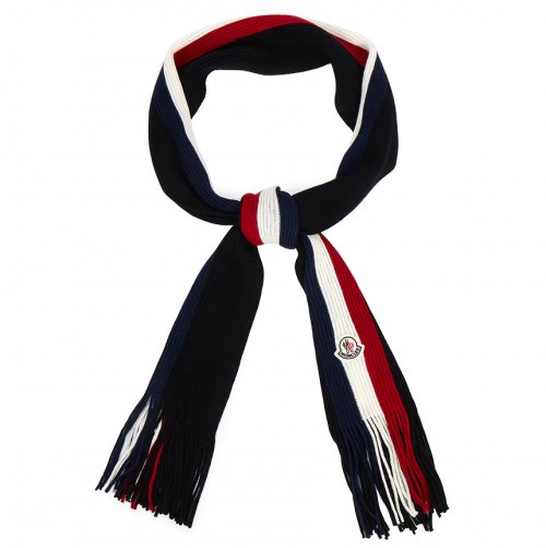 Moncler | MONCLER 男士条纹围巾 3C00007-A9575-999商品图片,独家减免邮费