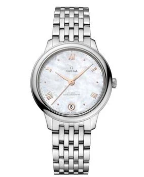 推荐Omega De Ville Prestige Co-Axial Master Chronometer 34mm Mother of Pearl Dial Steel Women's Watch 434.10.34.20.05.001商品