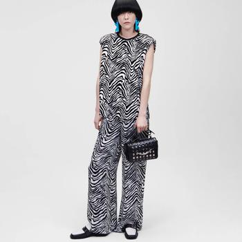 推荐KARL LAGERFELD Women's Aop Zebra Tank Top - Black/White商品