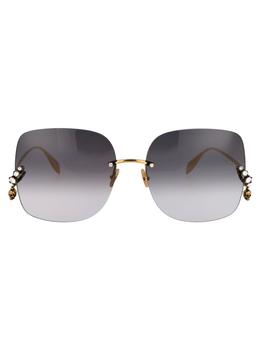 Alexander McQueen | Alexander McQueen Eyewear Rectangle-Frame Sunglasses商品图片,6.2折