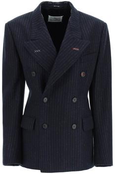 MAISON MARGIELA | Maison margiela pinstriped wool double-breasted blazer商品图片,4.5折, 独家减免邮费
