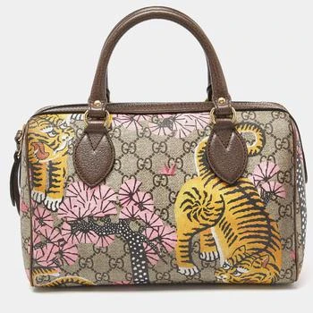 推荐Gucci Multicolor Bengal Tiger GG Supreme Canvas and Leather Small Boston Bag商品