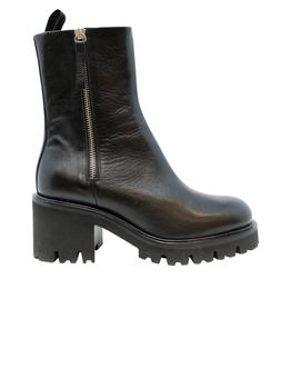 推荐Halmanera Black Leather Ankle Boots商品