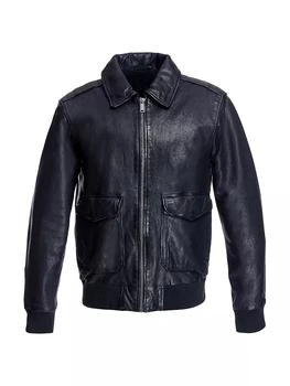 Maximilian | JM5014 Men's Leather Pilot Jacket,商家Saks Fifth Avenue,价格¥7464