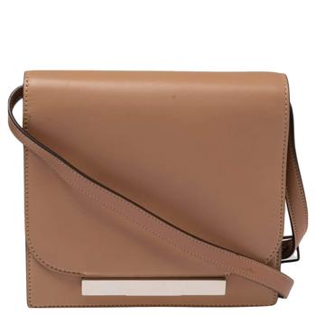 product The Row Beige Leather Classic Flap Crossbody Bag image