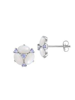 商品Sonatina | 14K White Gold, Opal & Tanzanite Stud Earrings,商家Saks OFF 5TH,价格¥3893图片