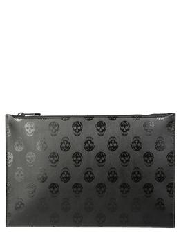 推荐Alexander McQueen Biker Skull Printed Clutch商品