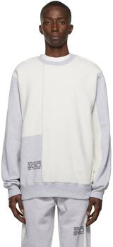 product Grey & Off-White Colorblock Sweatshirt image