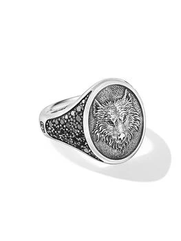 David Yurman | Petrvs Wolf Signet Ring in Sterling Silver,商家Saks Fifth Avenue,价格¥14162