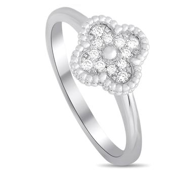 Van Cleef & Arpels, [二手商品] Van Cleef & Arpels | Van Cleef & Arpels Sweet Alhambra 18K White Gold Diamond Ring商品图片 8.2折