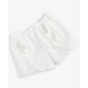 First Impressions | Baby Girls Eyelet Ruffle Cotton Shorts, Created for Macy's 