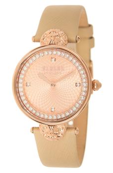 推荐Crystal Embellished Leather Strap Watch, 34mm商品