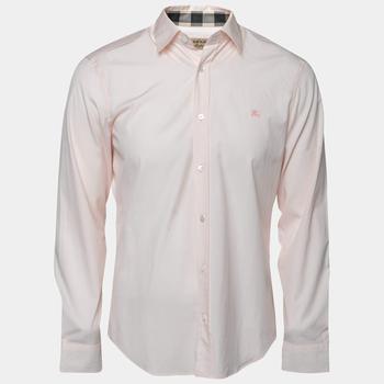 推荐Burberry  Pink Cotton Button Front Shirt M商品
