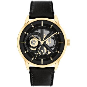 Calvin Klein | Men's Black Leather Strap Watch 43mm商品图片,7折