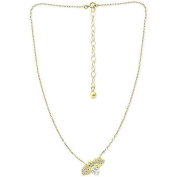 Giani Bernini | Cubic Zirconia Bee 16" Pendant Necklace in 18k Gold-Plated Sterling Silver, Created for Macy's,商家Macy's,价格¥537