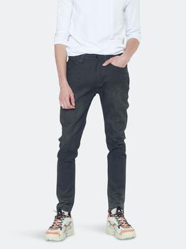 product Konus Men's Waxed Black Jeans In Black image
