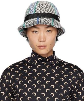 MARINE SERRE | White Kitchen Towels Bell Bucket Hat,商家Ssense US,价格¥4063