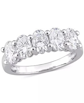 Macy's | Moissanite Oval Five Stone Anniversary Band (2-1/2 ct. t.w.) in 10k White Gold,商家Macy's,价格¥6786