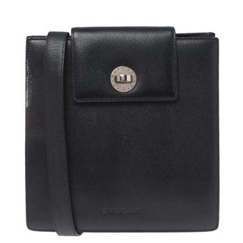 bvlgari包, [二手商品] BVLGARI | Bvlgari Black Leather Accordion Shoulder Bag商品图片 2.1折