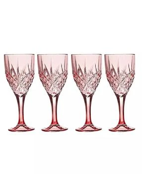 Godinger | Dublin Blush Crystal Goblets, Set of 4,商家Macy's,价格¥165