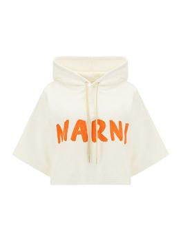 Marni | Marni Logo Printed Cropped Hoodie商品图片,7.2折