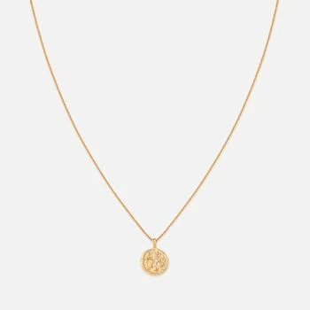 推荐Astrid & Miyu Aries Zodiac 18-Karat Gold-Plated Recycled Sterling Silver Necklace商品
