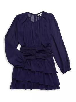 商品Little Girl's & Girl’s Morgan Pleated Ruffle Dress图片
