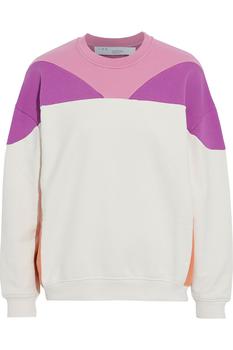 推荐Story oversized color-block French cotton-terry sweatshirt商品
