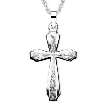 商品Macy's | Florentine Cross Pendant in 14k White Gold,商家Macy's,价格¥1521图片