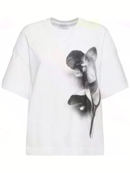 Alexander McQueen | Orchid Print Cotton T-shirt 
