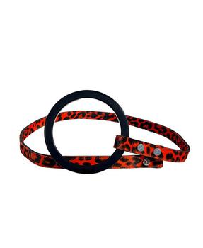 商品Shaya Pets | Susan Short Red Leopard Embossed Leather Dog Leash,商家Bloomingdale's,价格¥1356图片