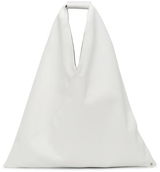 product White Faux-Leather Triangle Tote image