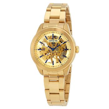 美国手表机械, Invicta | Vintage Mechanical Gold Skeleton Dial Ladies Watch 25751商品图片 0.7折