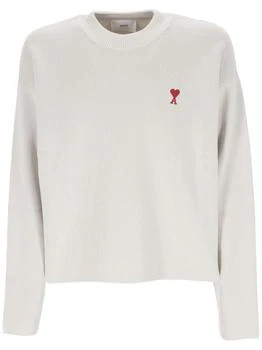 AMI | Paris Ami De Coeur Logo Embroidered Knitted Jumper 9折