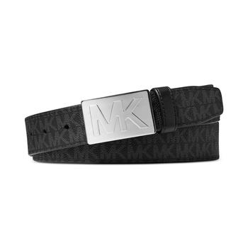 Michael Kors | Men's Raised Logo MK Plaque Belt商品图片,7.5折×额外7.5折, 额外七五折